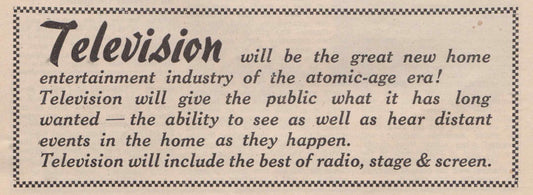 TELEVISION IN 1949 AT HOME & ABROAD