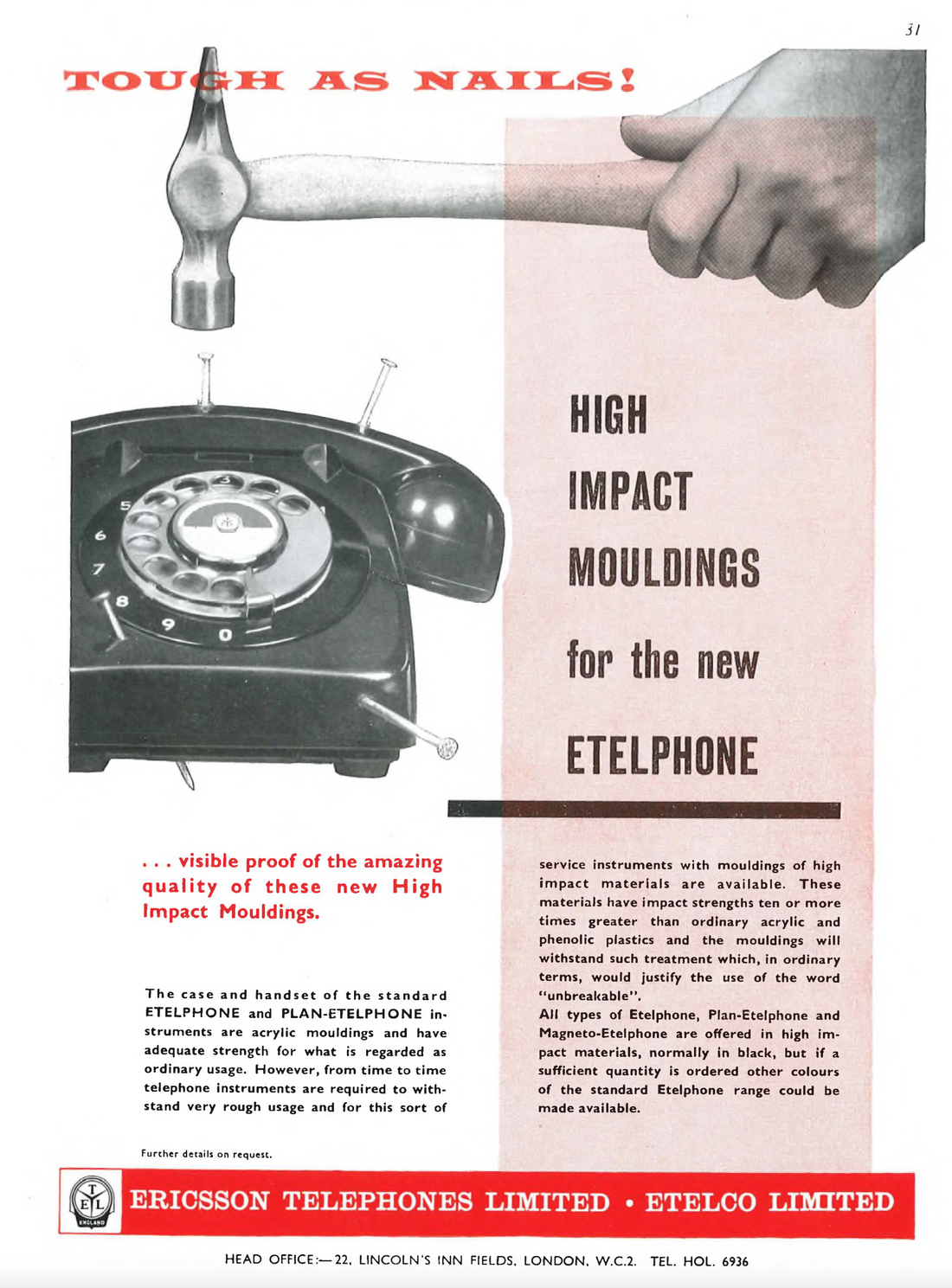 ERICSSON ETELPHONE UNDERGOES ACUPUNCTURE