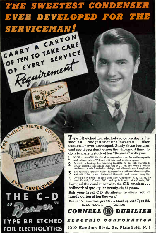 SOMETHING FOR THE WEEKEND, AN OFFERING FROM CORNELL DUBILIER IN 1938