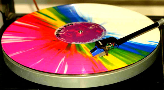 vinyl records being made