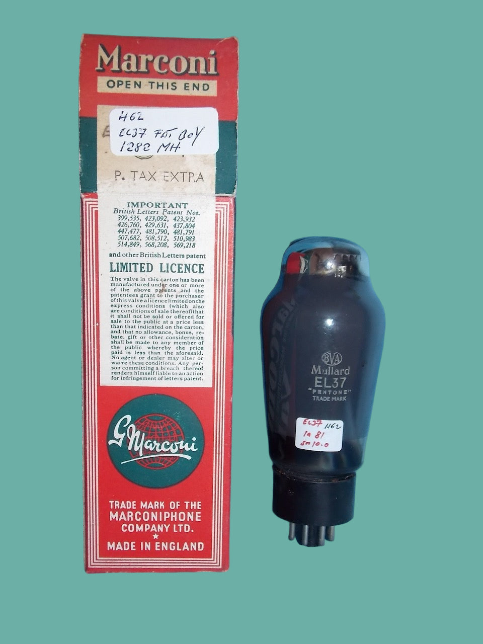 EL37, CV586, 5881 OUTPUT PENTODE, OCTAL
