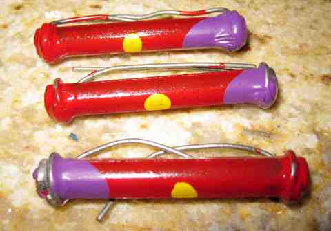 ERIE, DOGBONE, SOLID ROD, CARBON RESISTORS, , BODY TIP SPOT, TYPE A,  XXK @ 1-2W