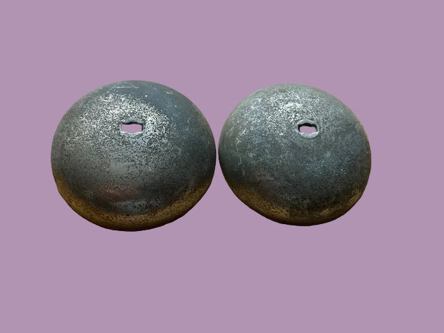 2X NICKEL PLATED, GONGS, RINGER, BELLS, APPROX 63mm DIA, POSSIBLY TELEPHONY RELATED