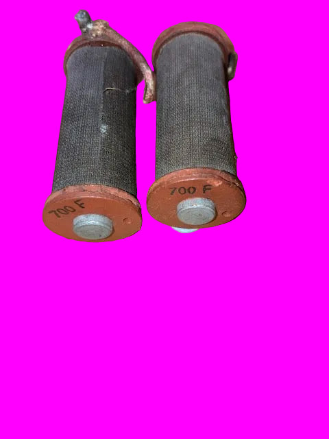 2X FABRIC BOUND, 700R COILS, 24mm DIA,  58mm LENGTH, POSSIBLY TELEPHONY RELATED