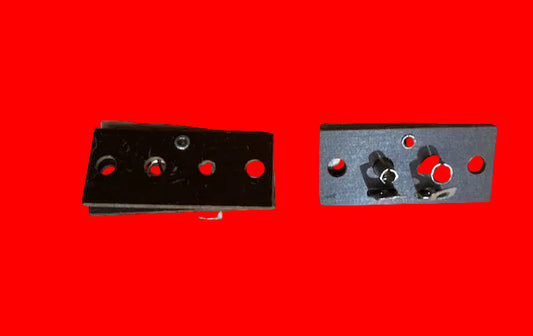 BELLING, PAXOLIN 2 PIN SOCKET FOR SHORTING/SPEAKER PLUG,  31 X 13mm, 8mm SPACING UNEQUAL DIA PINS