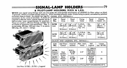 BULGIN, D721/FIRE, SPECIAL DUTY, LEGEND SIGNAL LAMP, CHROME BEZEL 45 X 19mm