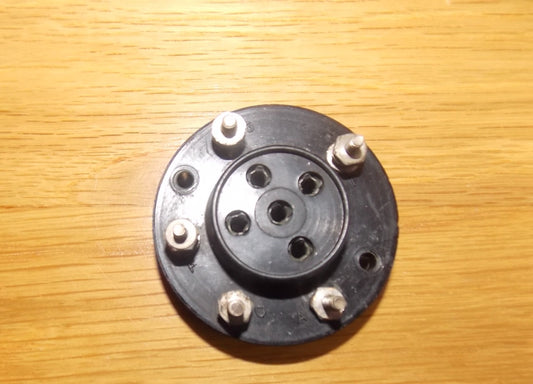 WHITELEY BONEHAM, WB, , BLACK BAKELITE, B5, BRITISH 5 PIN,   VALVE BASE,  1929