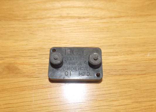 TCC,  TYPE S, MICA CONDENSER, 0.01, BAKELITE BODY, 1927