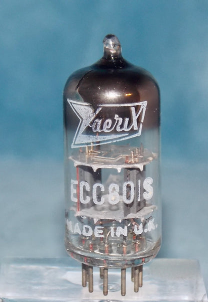 ECC801S, ZAERIX PRINTED MULLARD, 654 R1B2 MITCHAM 1971 MANUFACTURE, NOS
