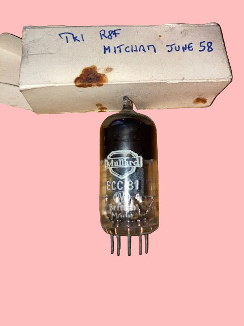 ECC81, MULLARD, TK1 R8F  JUNE 1958 MITCHAM MANUFACTURE 