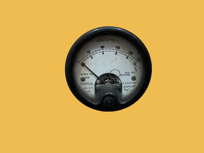 Ernest Turner, Model no 808,  moving coil meter, 53mm Dia, Scaled 0-200mA, FSD= 10mA