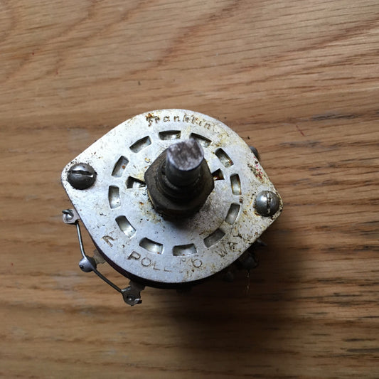 FRANKLIN, ROTARY WAFER  SWITCH, 2 POLE, 6 WAY,  EX EQUIPT