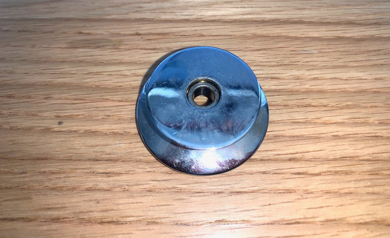 Chrome, guide wheel, capstan guide, 36mm Dia