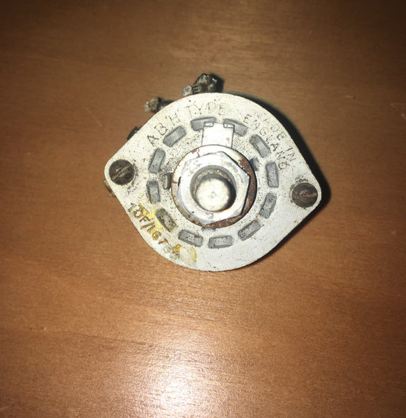 Allen Bradley, AB type H, Ceramic Rotary Switch, Air Ministry 10F/16786, 1 Wafer, 3 Position,