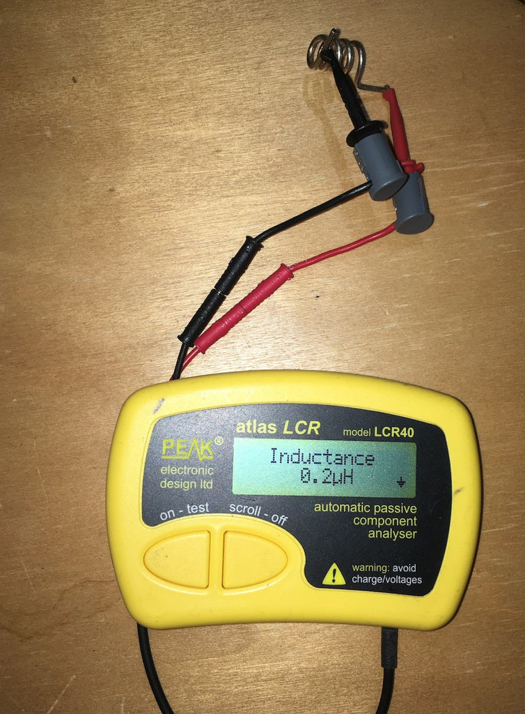 Coil, RF Inductor, 0.2uH, 8mm Dia, 20mm RT angle pin spacing, 4 coil ...