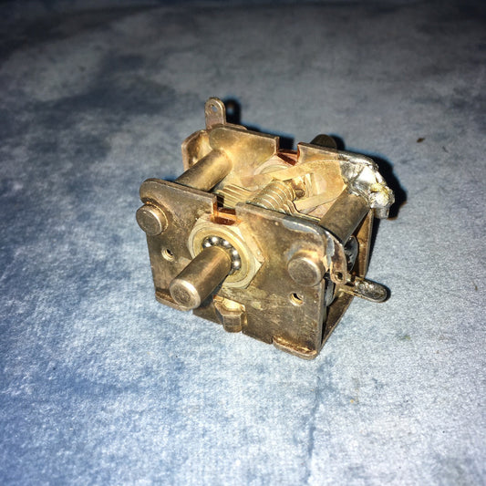 50pF, Silver Plated, Ballrace Bearing, Variable Capacitor, Tuning Gang,  EX ARMY