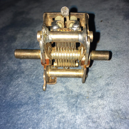 50pF, Silver Plated, Ballrace Bearing, Variable Capacitor, Tuning Gang,  EX ARMY