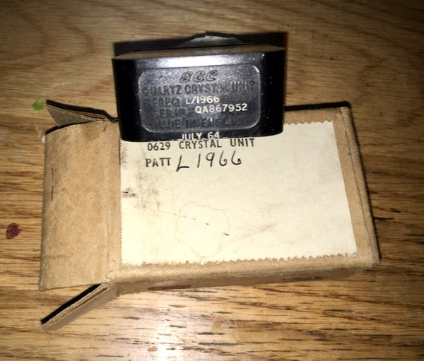 L1966, 1966KHz, CRYSTAL, BOXED, DATED 1962, FROM, Admiralty Surface Weapons Establishment, ASWE, Admiralty Research Establishment,ARE,