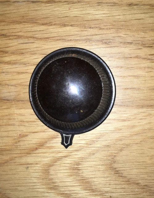 ORMOND STYLE,  CONICAL, RIBBED, BROWN BAKELITE KNOB, UNBUSHED,  20mm DEPTH, 38mm DIA, 5mm SHAFT