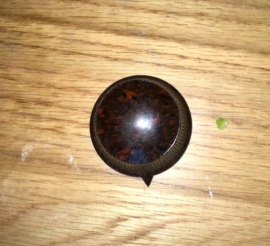 ORMOND STYLE,  CONICAL, RIBBED, BROWN BAKELITE KNOB, UNBUSHED,  19mm DEPTH, 38mm DIA, 5mm SHAFT