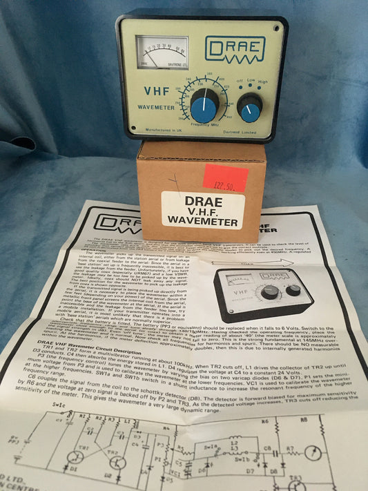 DRAE, DAVTREND LIMITED, VHF WAVEMETER, 150 - 460MHz, BOXED, AS NEW