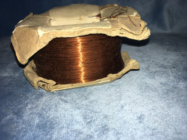 ENAMELLED COPPER WIRE, 11SWG, 0.26mm, ON  CARD SPOOL, 448g TOTAL MASS