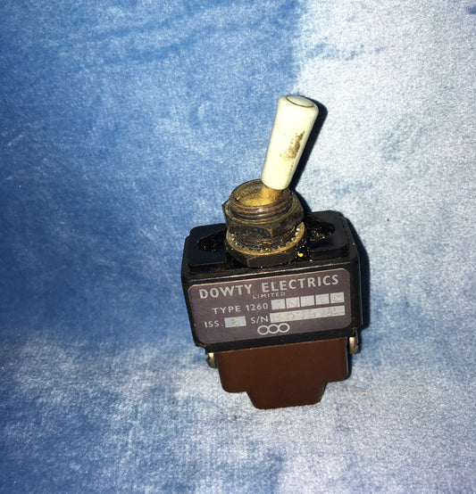 DOWTY, SPST, SWITCH, TYPE 1260, 1260Z, AIRCRAFT EQUIPMENT, DATED 1964,