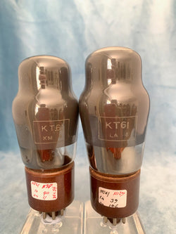 KT61, OSRAM, MATCHED PAIR, BROWN BASE,  FROM 1954-1955
