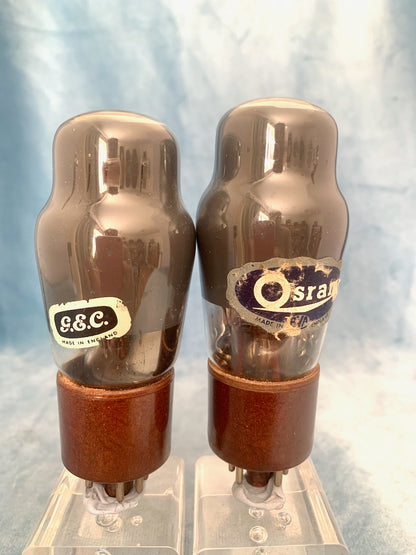 KT61, OSRAM, MATCHED PAIR, BROWN BASE,  FROM 1954-1955