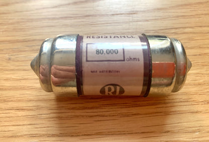 WIRE WOUND RESISTOR, ANODE CARTRIDGE RESISTOR,  VARLEY, 80000 OHM, 80K