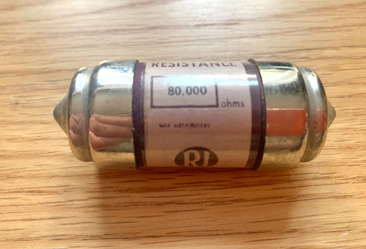 WIRE WOUND RESISTOR, ANODE CARTRIDGE RESISTOR,  VARLEY, 80000 OHM, 80K