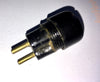 3 PIN, MALE PLUG, CABLE MOUNT, BRASS PINS, NOS