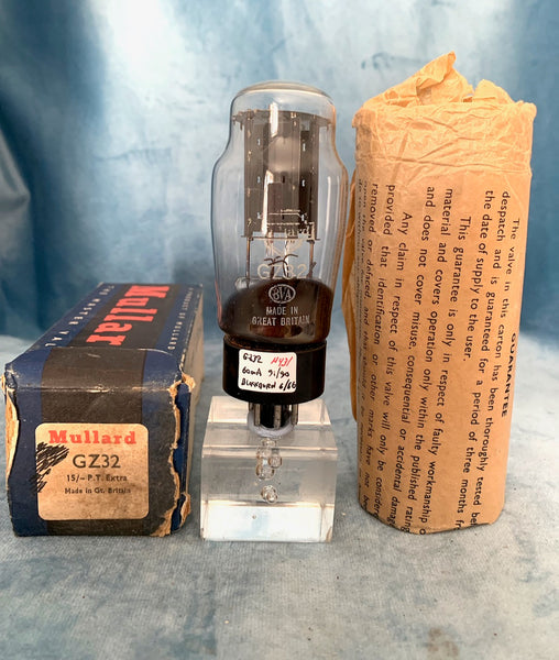 MULLARD, GZ32, NEW BOXED, JUNE 1966 BLACKBURN PRODUCTION, CV593