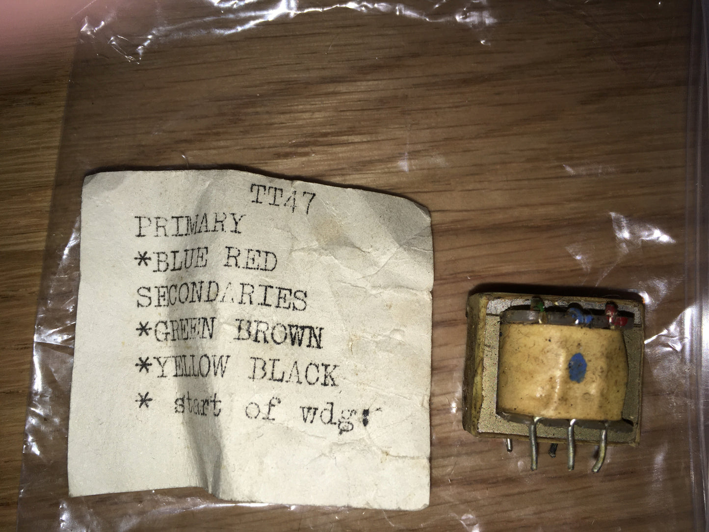 TRANSISTOR RADIO OUTPUT TRANSFORMER, TT47,