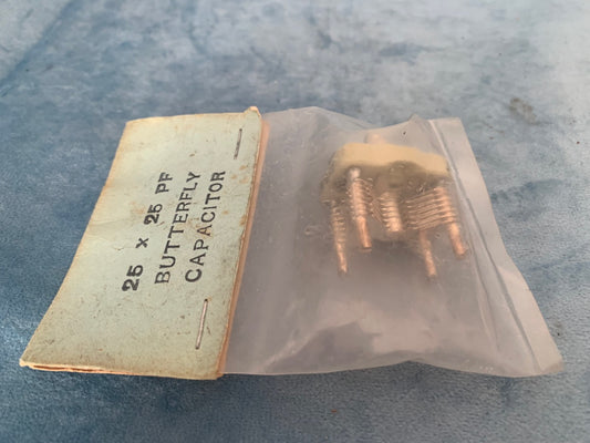 JACKSON, C711/25, 25pF,  25 x 25pF, BUTTERFLY TRIMMER, CAPACITOR, NOS