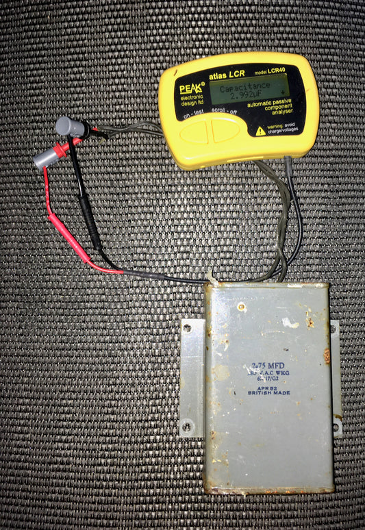 TCC, Tropical Paper, PIO, Block Capacitor, Type 92, Horizontal Mounting, Wire Termination,  2.75UF @ 275V,
