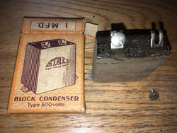 STAL, CONDENSER, 1uF,  500V WKG, NIB, 1931