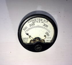 Ammeter HF, 350mA No. 1, Military, Thermocouple, Moving Coil Meter, DATED 1940