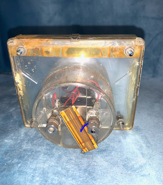 Dawe, Moving Coil Meter, Ammeter, Mirrored Parralax,  Approx 100 x 95, FSD - 100UA 1K, DATED 1964