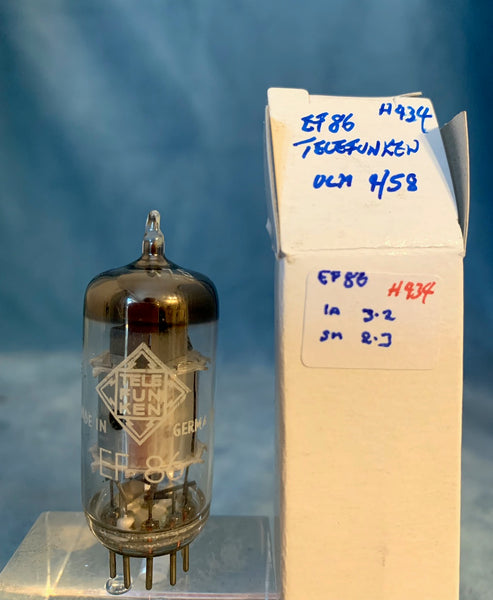 EF86, TELEFUNKEN, CHROME SOLID SCREEN, ULM, APRIL 1958 PRODUCTION