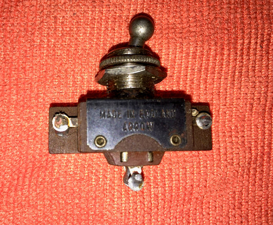 ARROW, DPST, BALL DOLLY,  SWITCH,  1A @ 250V,  EX EQUIPT