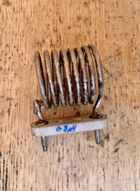 EDDYSTONE, ULTRA SHORT WAVE, INTERCHANGEABLE COIL, CAT No. 1050,  11 TURNS,  1.2uH INDUCTANCE,