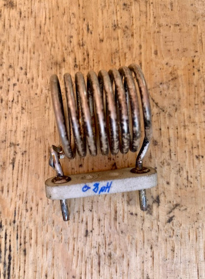 EDDYSTONE, ULTRA SHORT WAVE, INTERCHANGEABLE COIL, CAT No. 1050,  11 TURNS,  1.2uH INDUCTANCE,