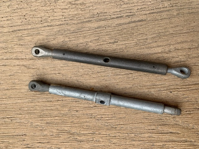 AIR MINISTRY, ADJUSTABLE STAY BAR, 110mm MIN LENGTH, NICKEL PLATED BRASS