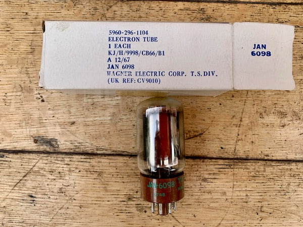 6AR6WA  TUNG-SOL, 6098, NEW, FOR COLLINS 51S1, 32S1, 32S3 ,KWM1 ,KWM2, EDDYSTONE 730/4