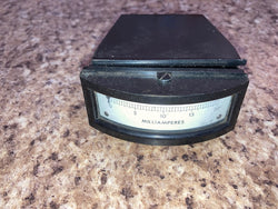 EDGE MOUNT, MILLIAMPARES METER,  0-20mA, EX BBC,  ERNEST TURNER, MODEL PV77, APPROX 35 x 80mm