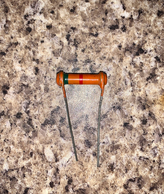 ERIE, DOGBONE, SOLID ROD, CARBON RESISTORS, BODY TIP SPOT TYPE 10A,  TYPE A,  3K5 @ 1-2W