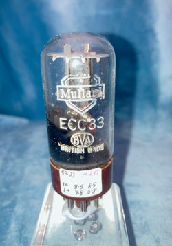 CV2821, MIL SPEC ECC33, MULLARD, BROWN BASE, 5K B5F, BLACKBURN 1955 PRODUCTION