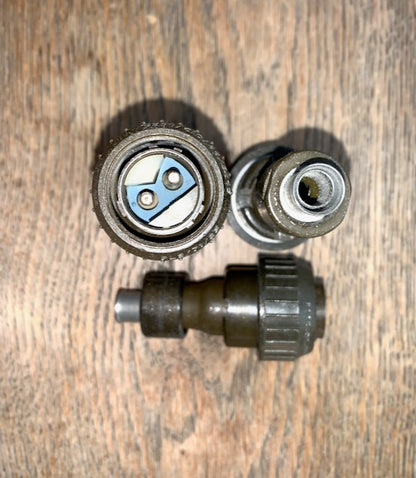 Pattern 104,  Plessey, Mk 7, Aluminium Free Socket, Small, Cable Mount, 2 way FEMALE SOCKET,  Larkspur, Power Plug