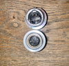PATTERN 104, PLESSEY Mk4, 4 PIN PLUG, 4 MALE  PIN, FIXED,  CHASSIS MOUNT PLUG, SMALL, SHELLS SIZE 1,AS USED IN LARKSPUR RADIOS , NOS